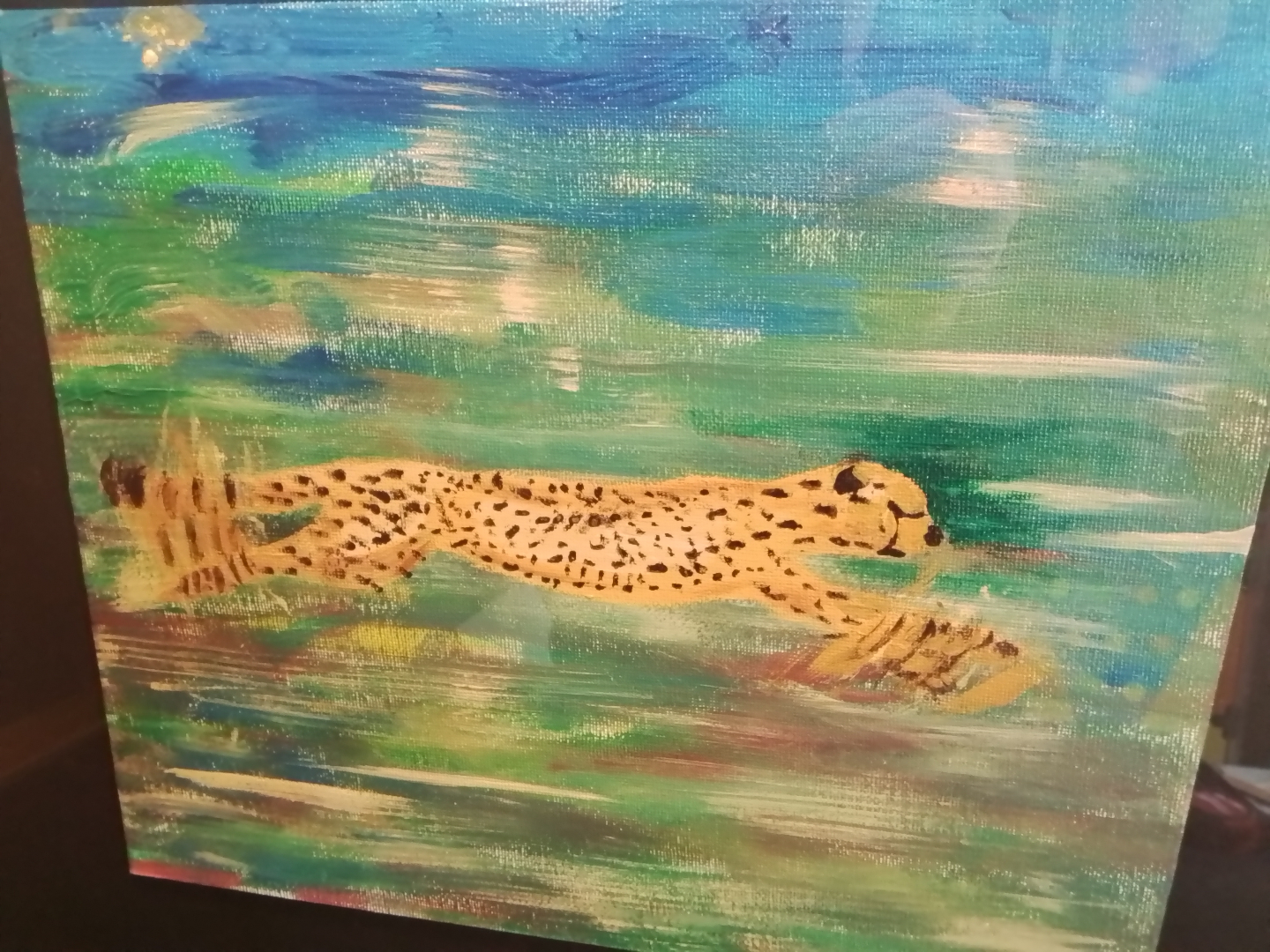 Bruckner Cheetah Abstract Painting - photo 4