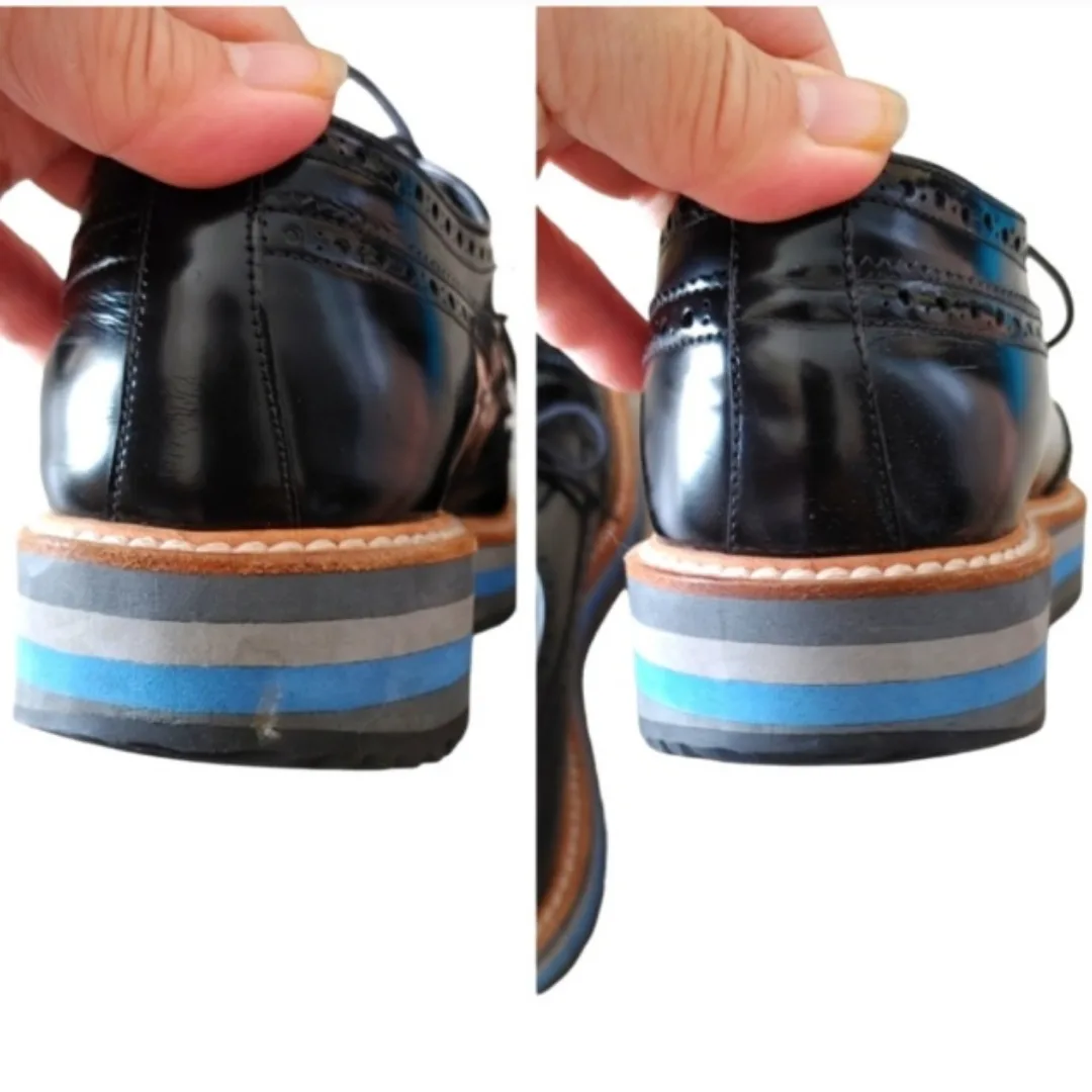 Prada Black Leather Platform Oxfords image indicator(8)
