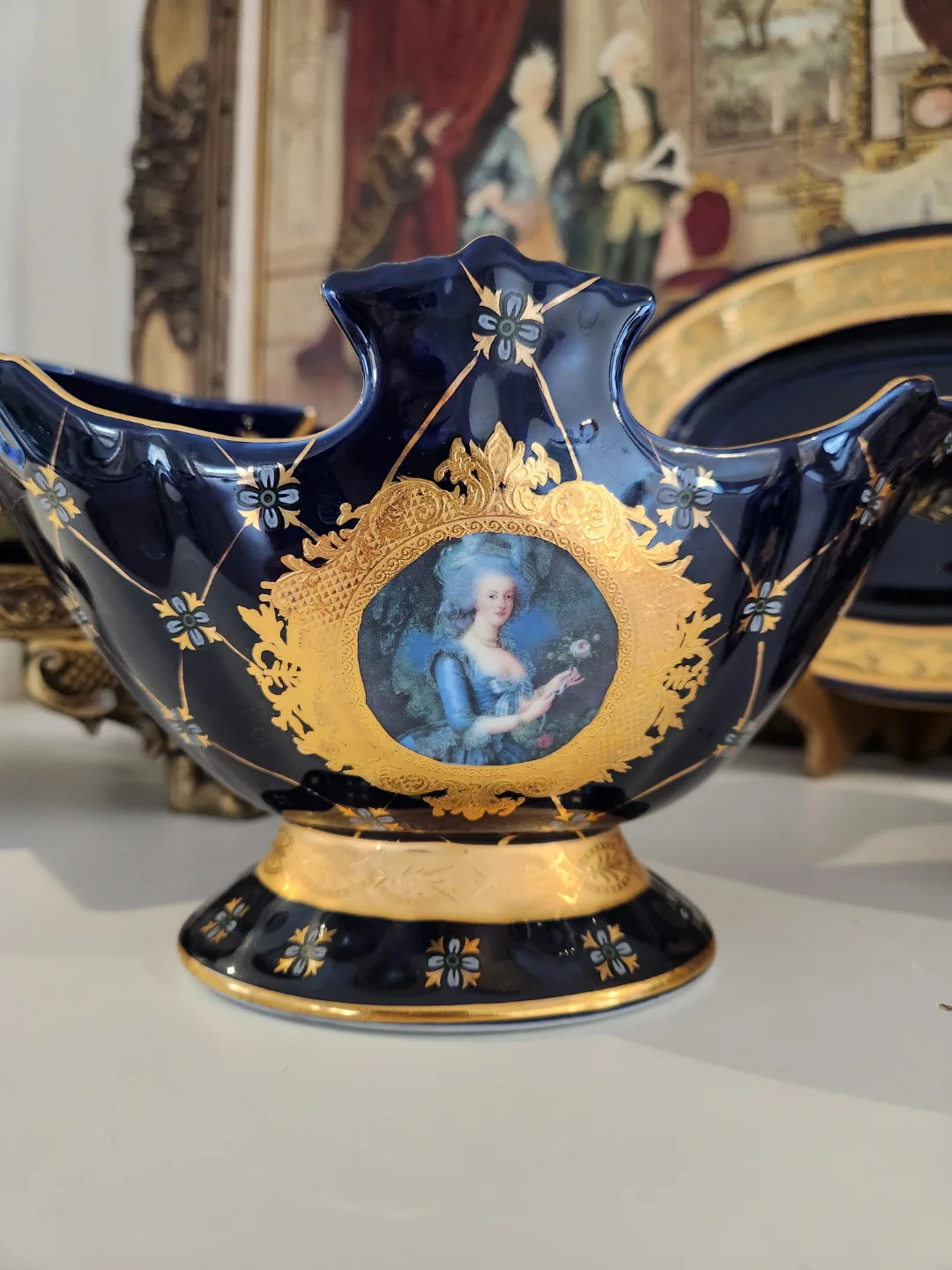 Antique French-Style Porcelain Dinnerware Set image indicator(3)