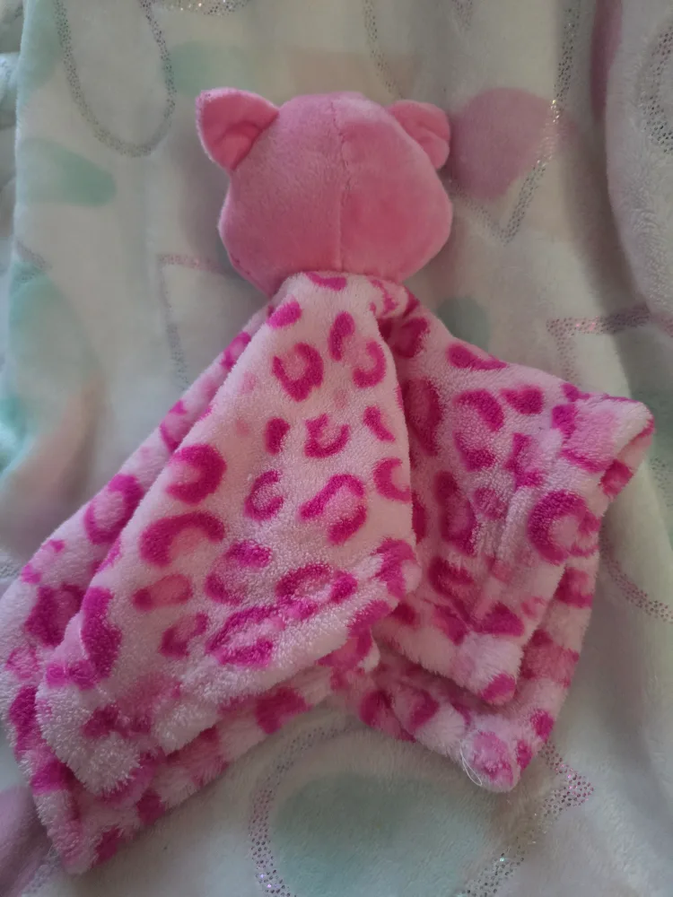 💚 Pink Leopard Print Cat Security Blanket image indicator(2)