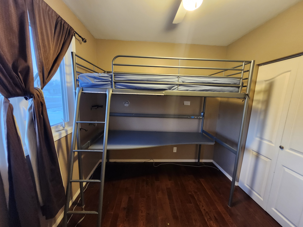 Metal Loft Bed with Built-in Desk - photo 3