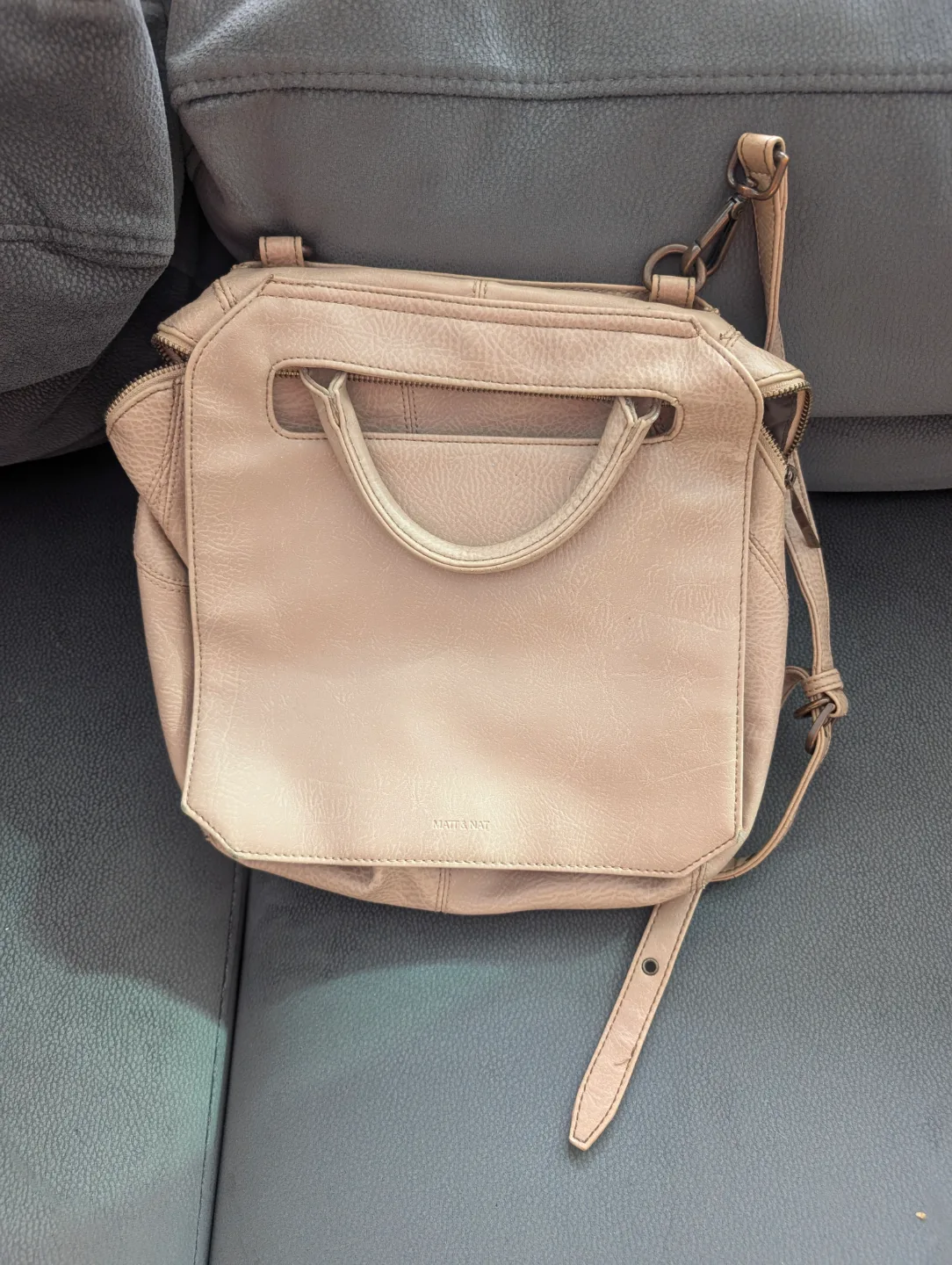 Matt & Nat Blush Pink Leather Crossbody Bag thumbnail