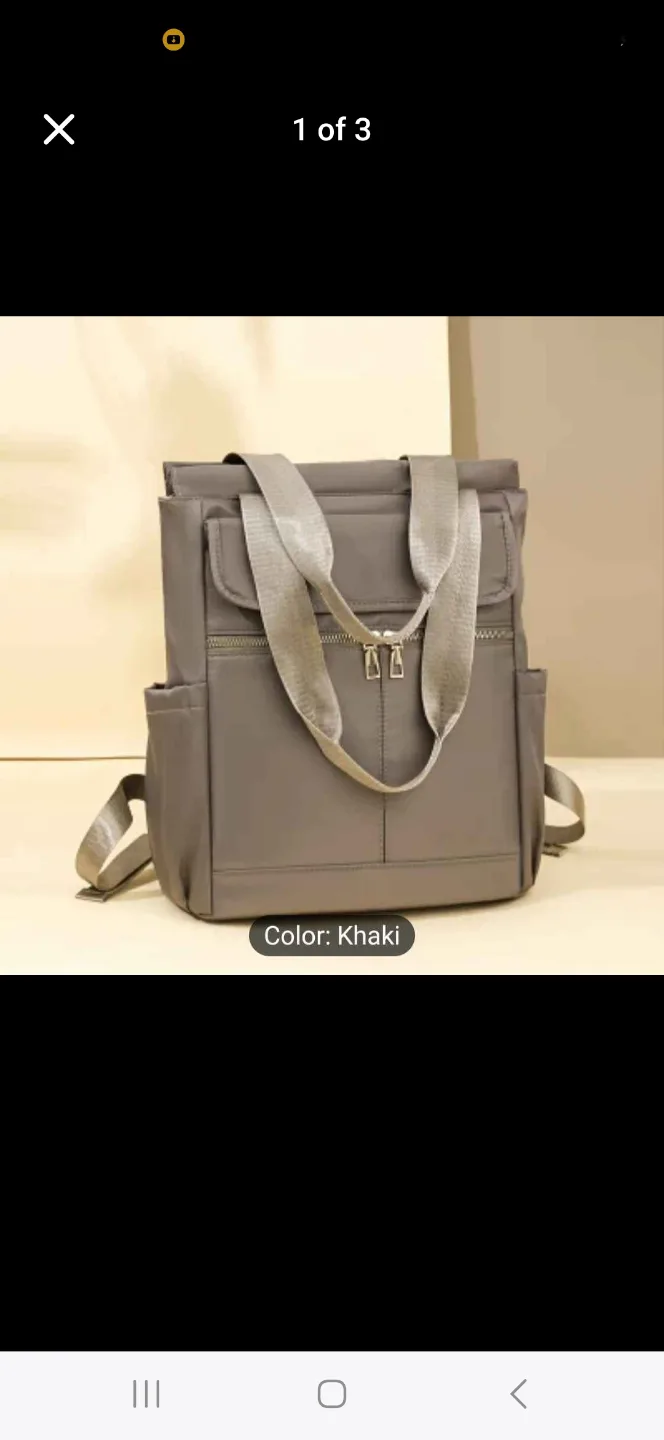 Khaki Multi-functional Backpack/Handbag thumbnail