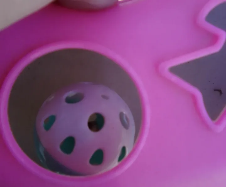 Pink Cat Toy with Rolling Ball and Feather Teaser 💚 image indicator(3)