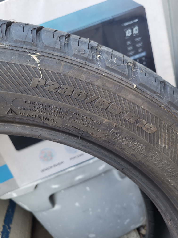 3 Used Michelin P235/55R19 Winter Tires - photo 5