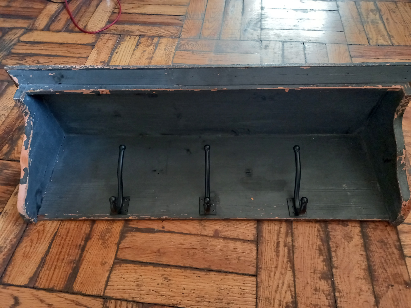 Vintage Wooden Wall Hook Rack