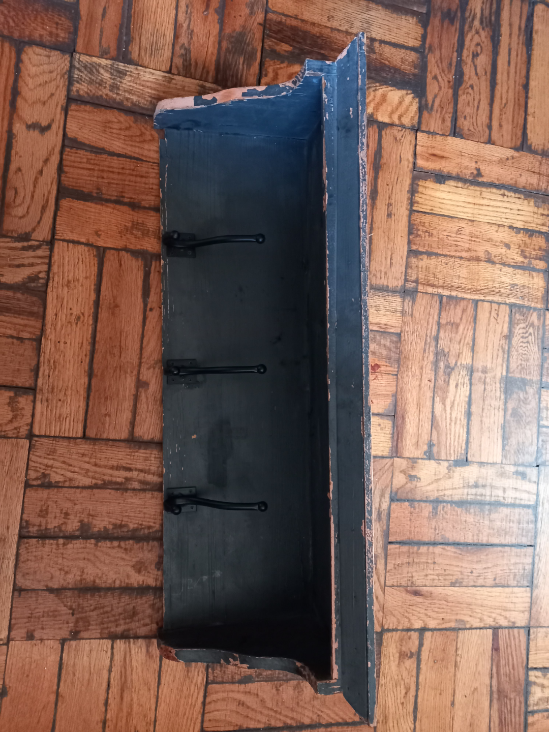 Vintage Wooden Wall Hook Rack - photo 2