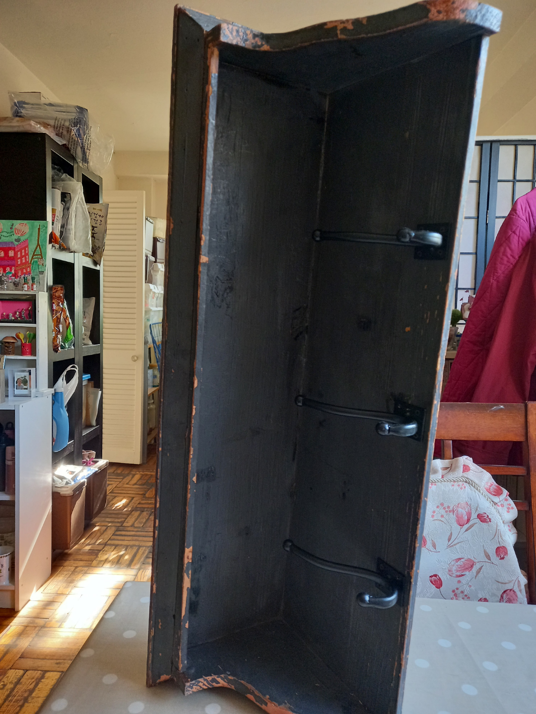 Vintage Wooden Wall Hook Rack - photo 3
