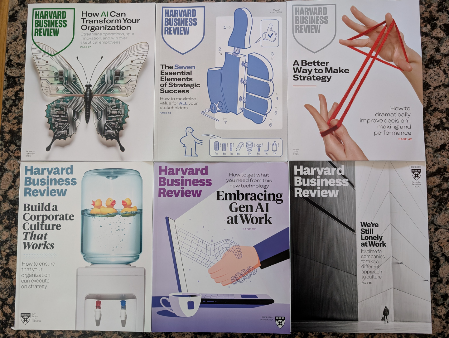 Collection of Harvard Business Review Magazines 💚