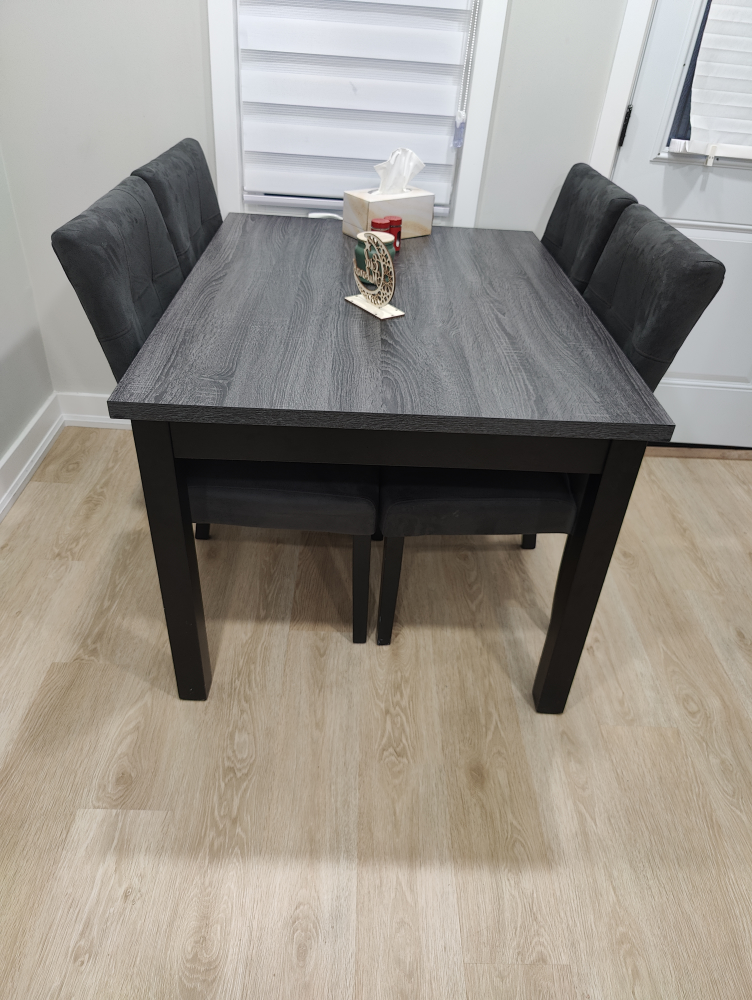 Square Dining Table Set with Four Chairs