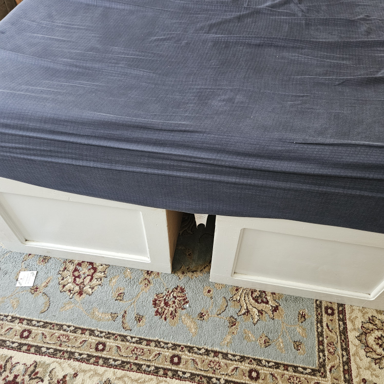 White Wooden Storage Bed Frame Queen Size - photo 2