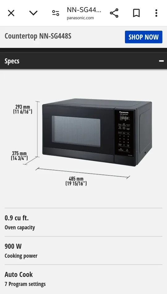 💚 Panasonic Microwave 900W 💚 image indicator(4)