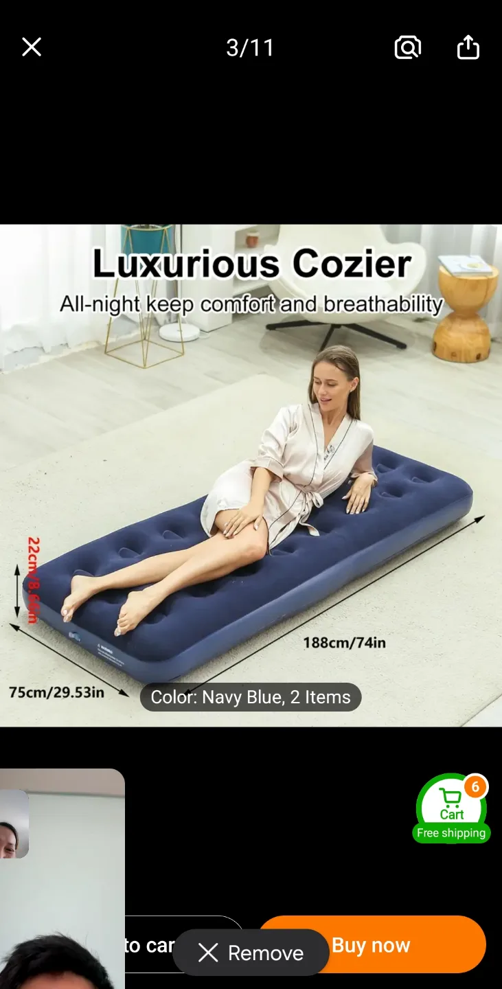 Inflatable Air Mattress with pump image indicator(2)