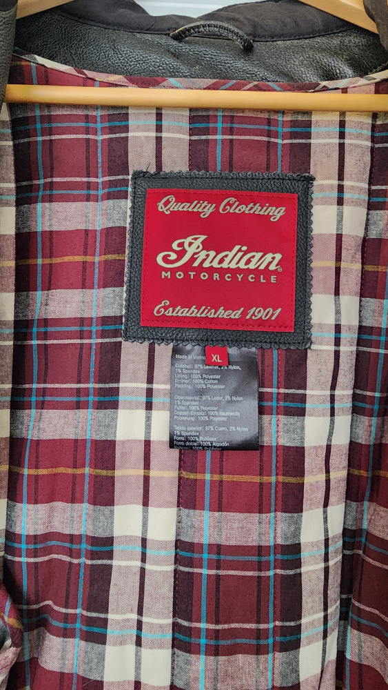 Men's Indian Motorcycle Leather Jacket - Size XL - photo 5