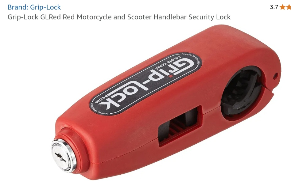 Grip-Lock GLRed Motorcycle and Scooter Handlebar Security Lock - photo 4