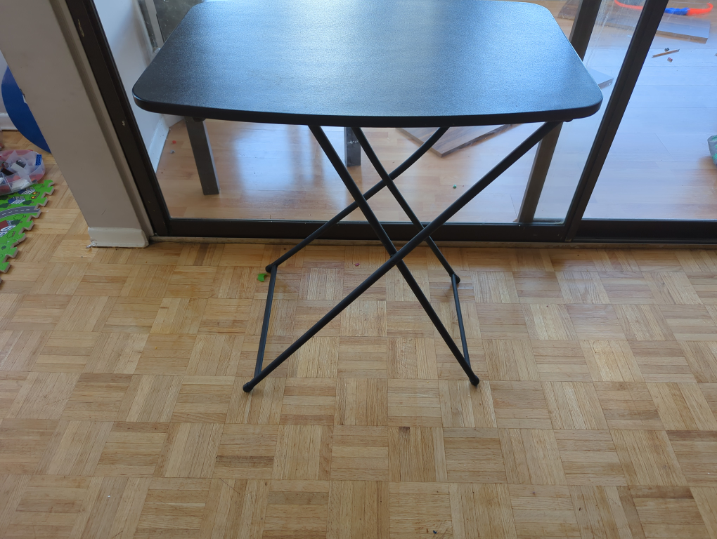 Foldable Black Side Table
