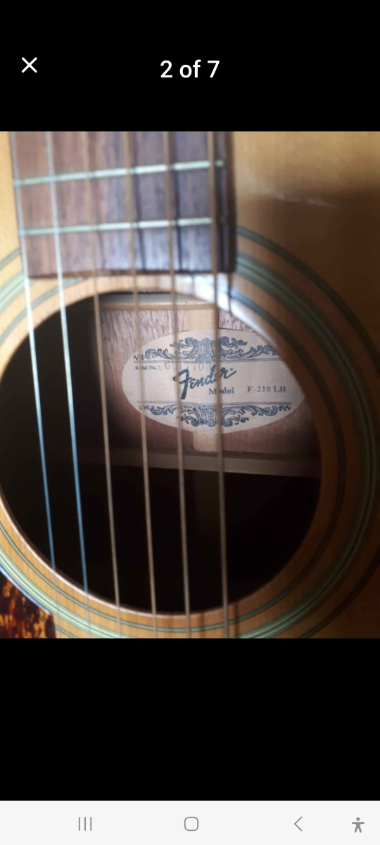 Fender F-210 LH Acoustic Guitar with Case - photo 2