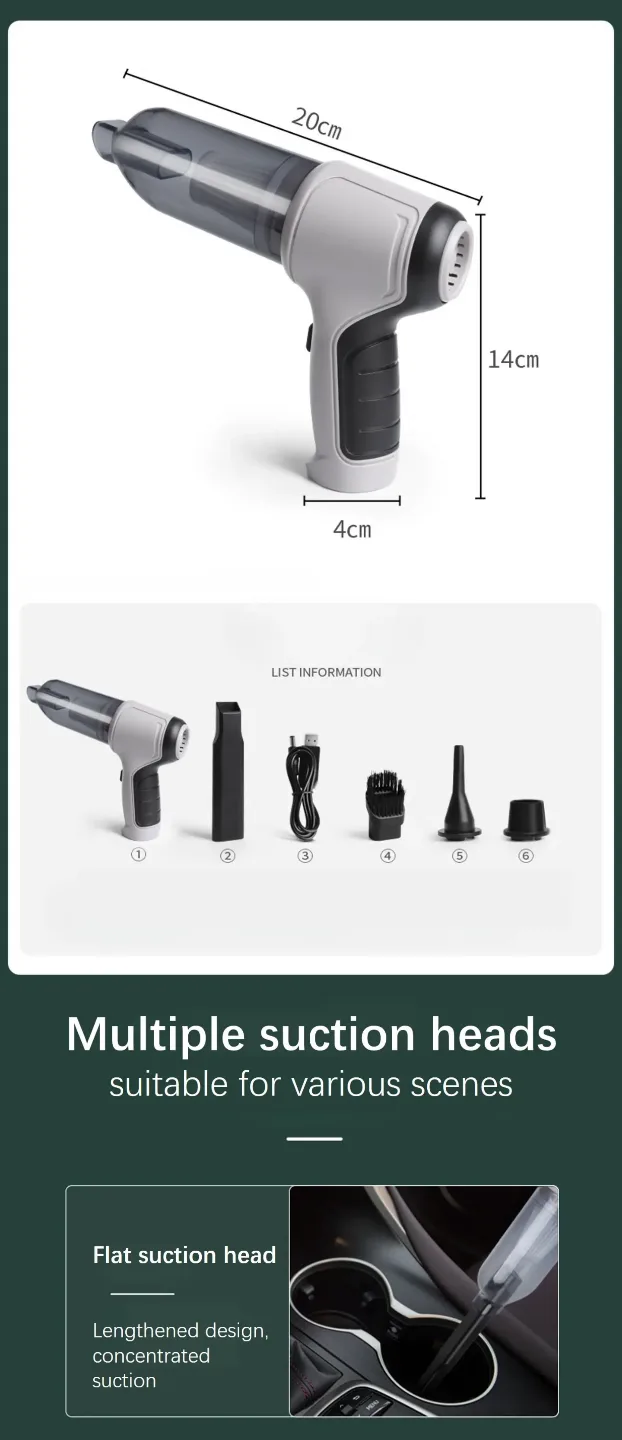 NEW Cordless Handheld Vacuum Cleaner with Air blower image indicator(4)