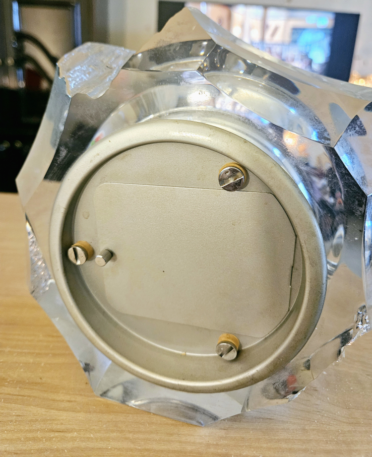 Vintage Lofty Crystal Heavy Desk Clock💚 - photo 4