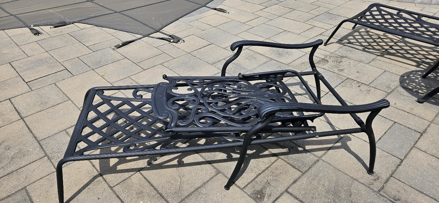 Black Metal Outdoor Lounge Chair - photo 5
