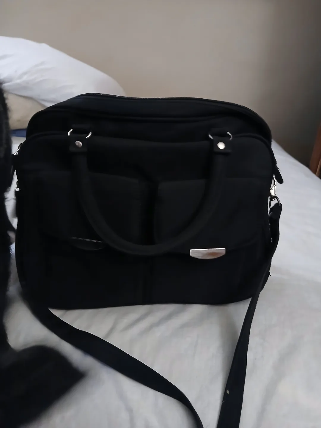 Black Handbag Purse Tote Shoulder Bag image indicator(3)