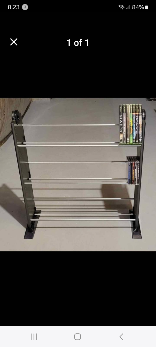 Metal DVD/Game Storage Rack. 3 level DVD/ CD Storage holder