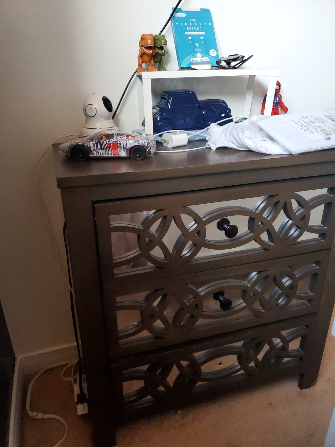 Three-Drawer Mirrored Accent Chest - photo 2