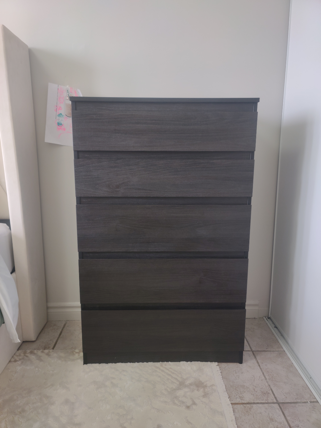 IKEA Kullen Five-Drawer Chest Dark Grey