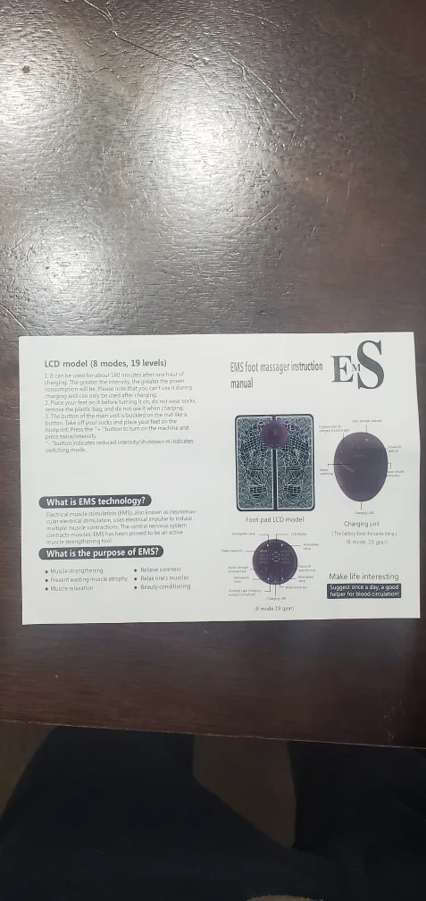 EMS Foot Massager Mat with 8 Modes and 19 Levels image indicator(2)