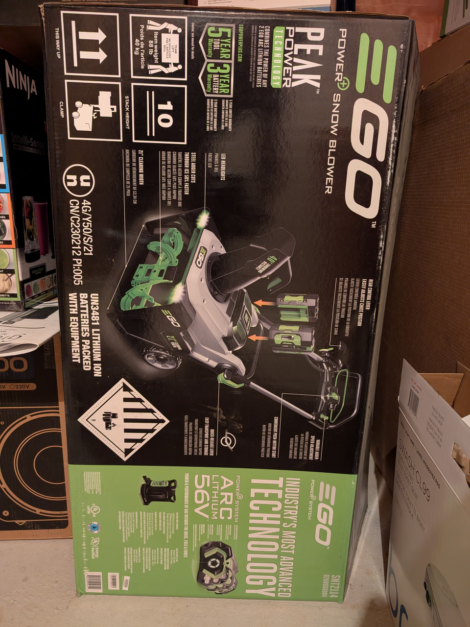 EGO  Power+  Snowblower Steel Auger 56V Brushless Motor 21in - photo 5
