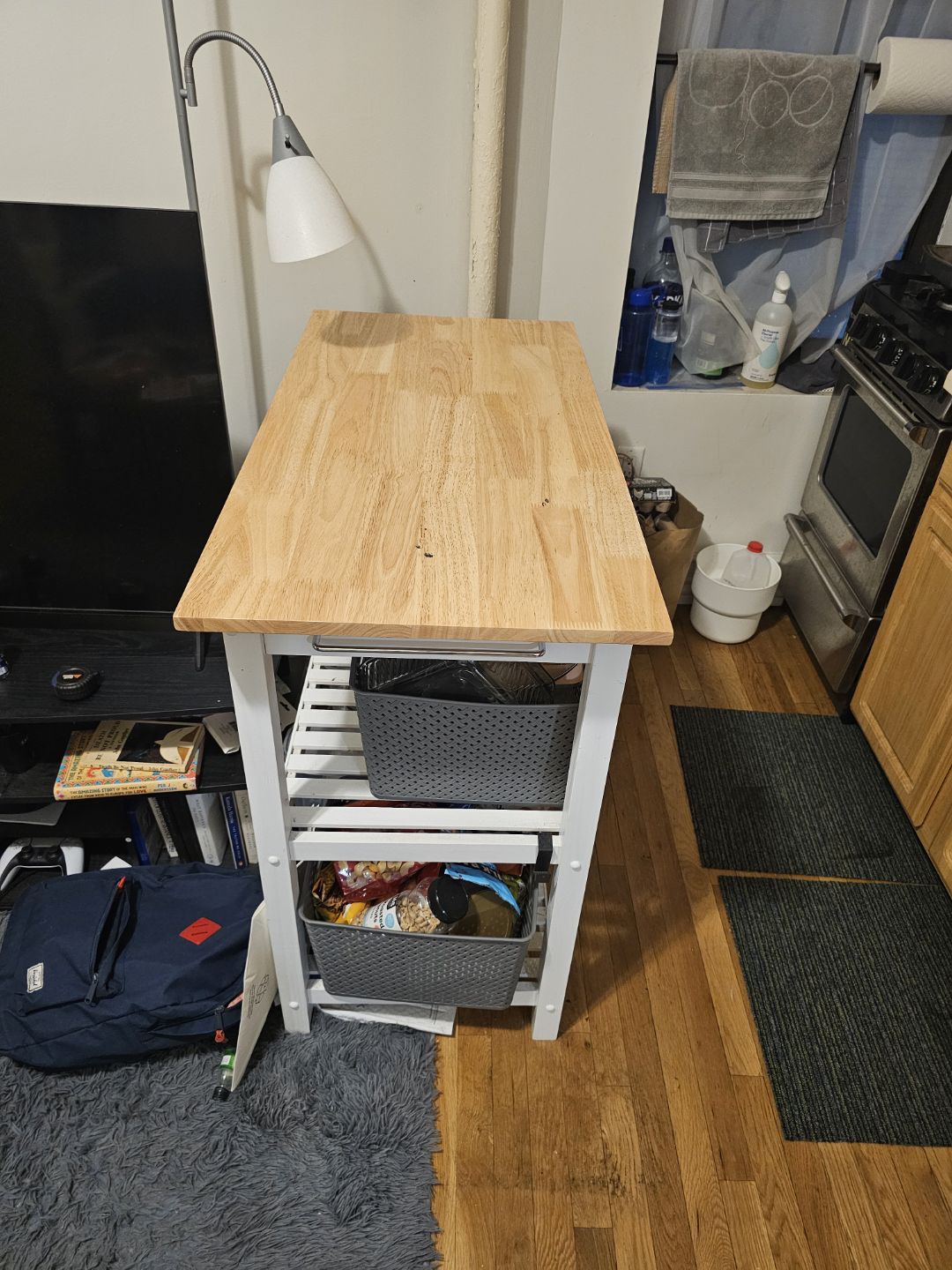 Kitchen Island - Natural & White - 40"W