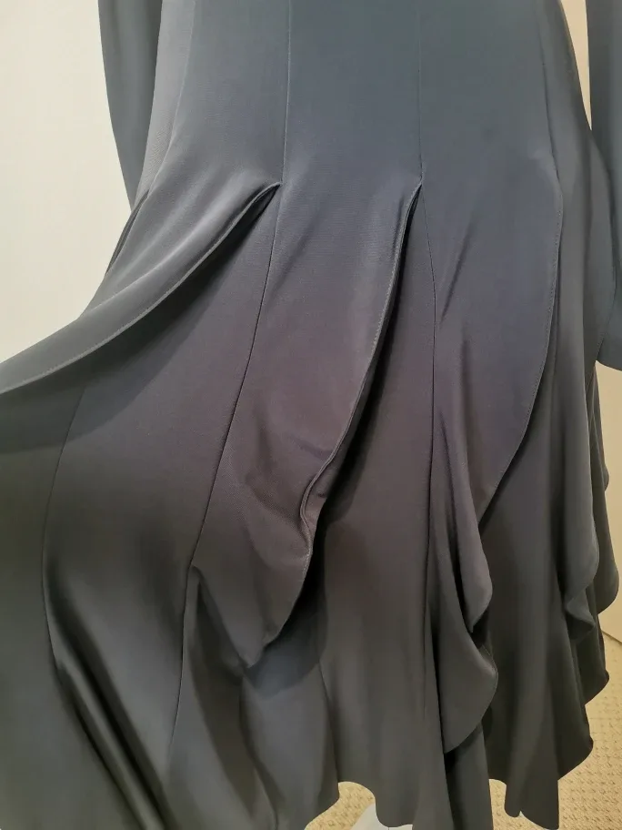 Joseph Ribkoff Size 8 Charcoal Grey Long Sleeve Dress image indicator(2)