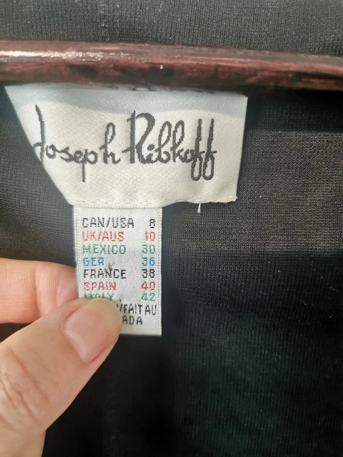 Joseph Ribkoff Size 8 Charcoal Grey Long Sleeve Dress image indicator(4)