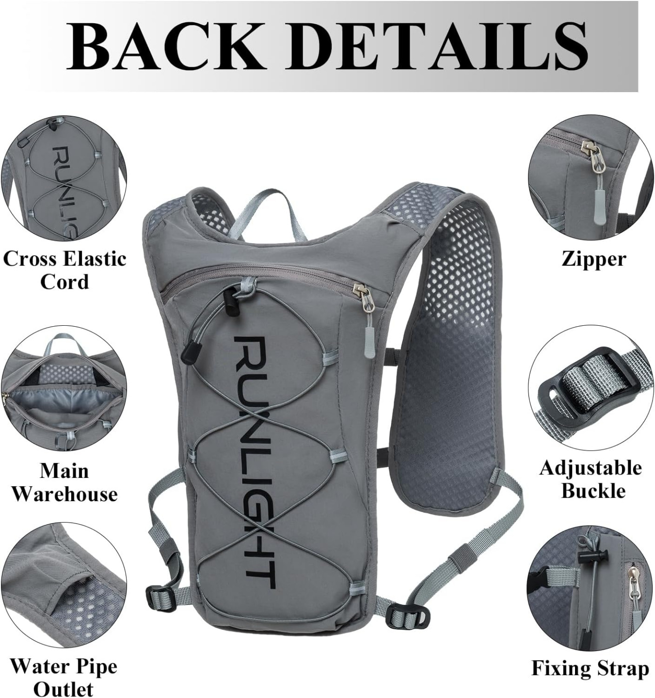 Runlight Hydration Vest - Grey 1.5L - photo 4