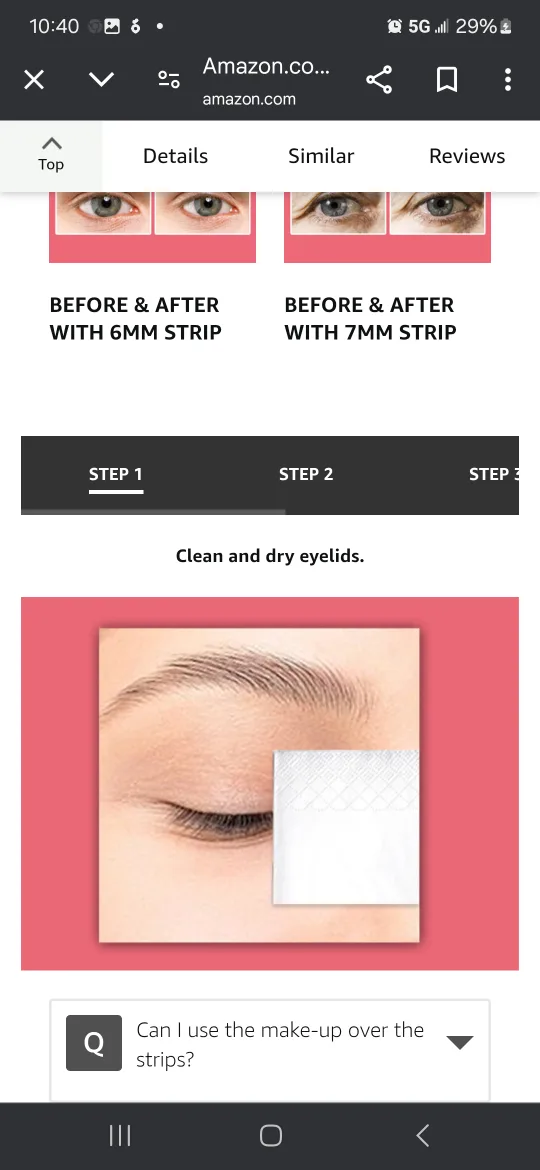 Eyelid Tape  4mm - 7mm  Eyelid Lifter Strips for Hooded & Droop image indicator(4)