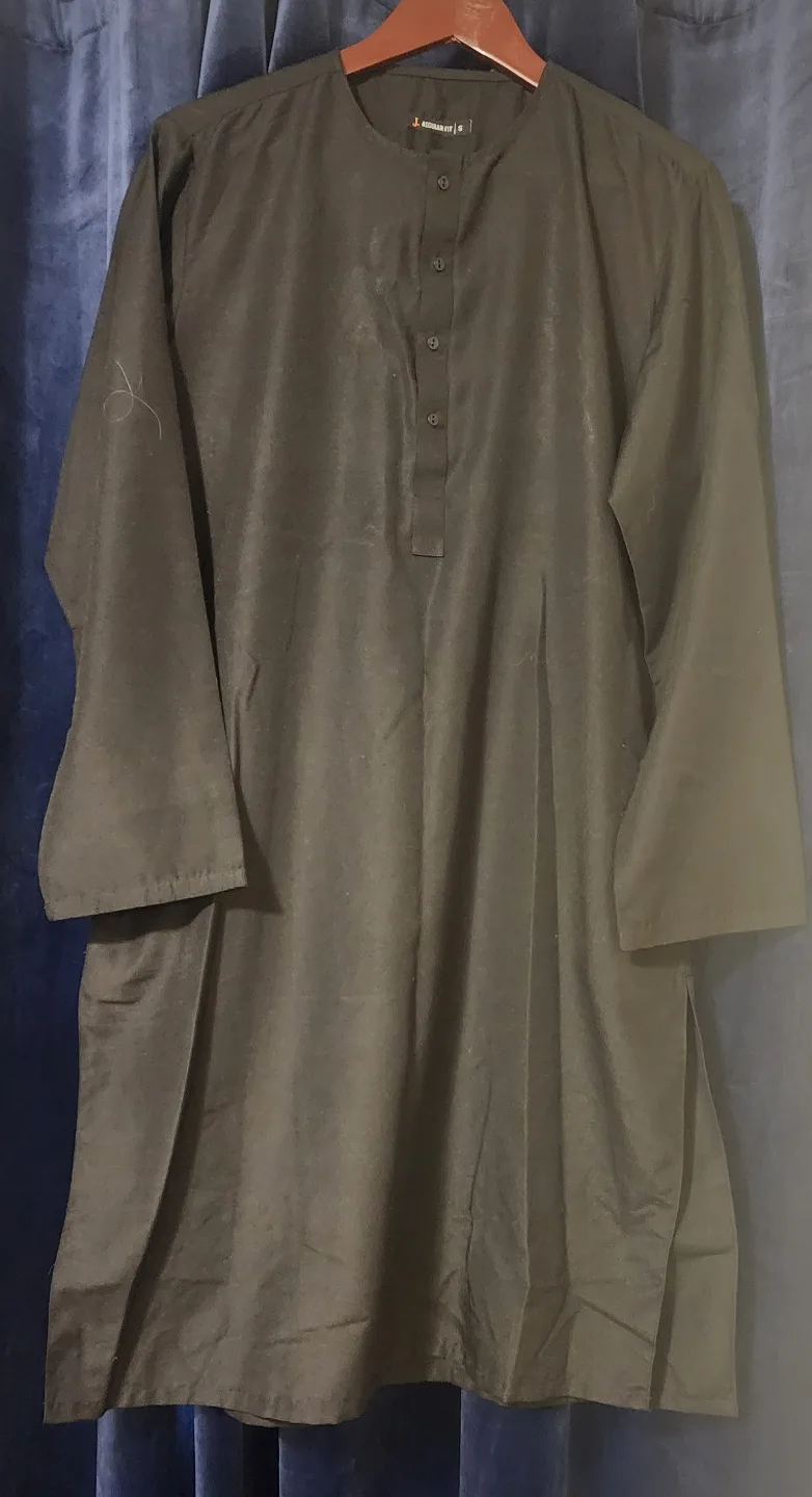 J. Men's Black Kurta Pajama Set - Size Small thumbnail