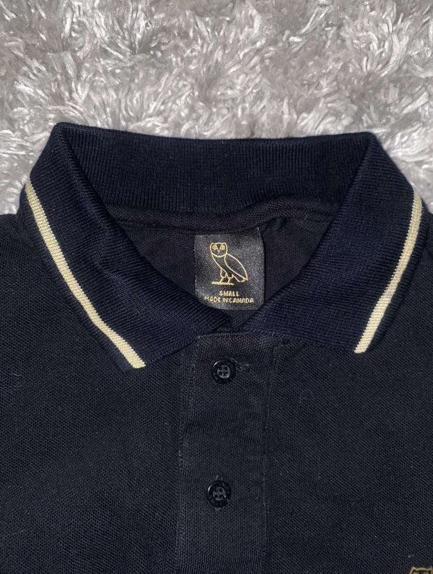 October's Very Own Black Polo Shirt Ovo- Size Small - photo 2