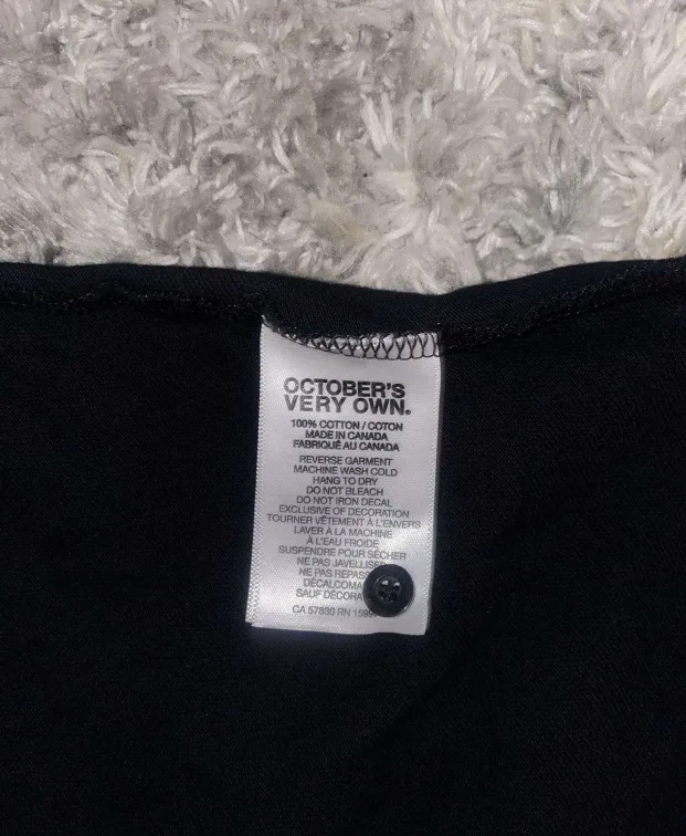 October's Very Own Black Polo Shirt Ovo- Size Small image indicator(3)