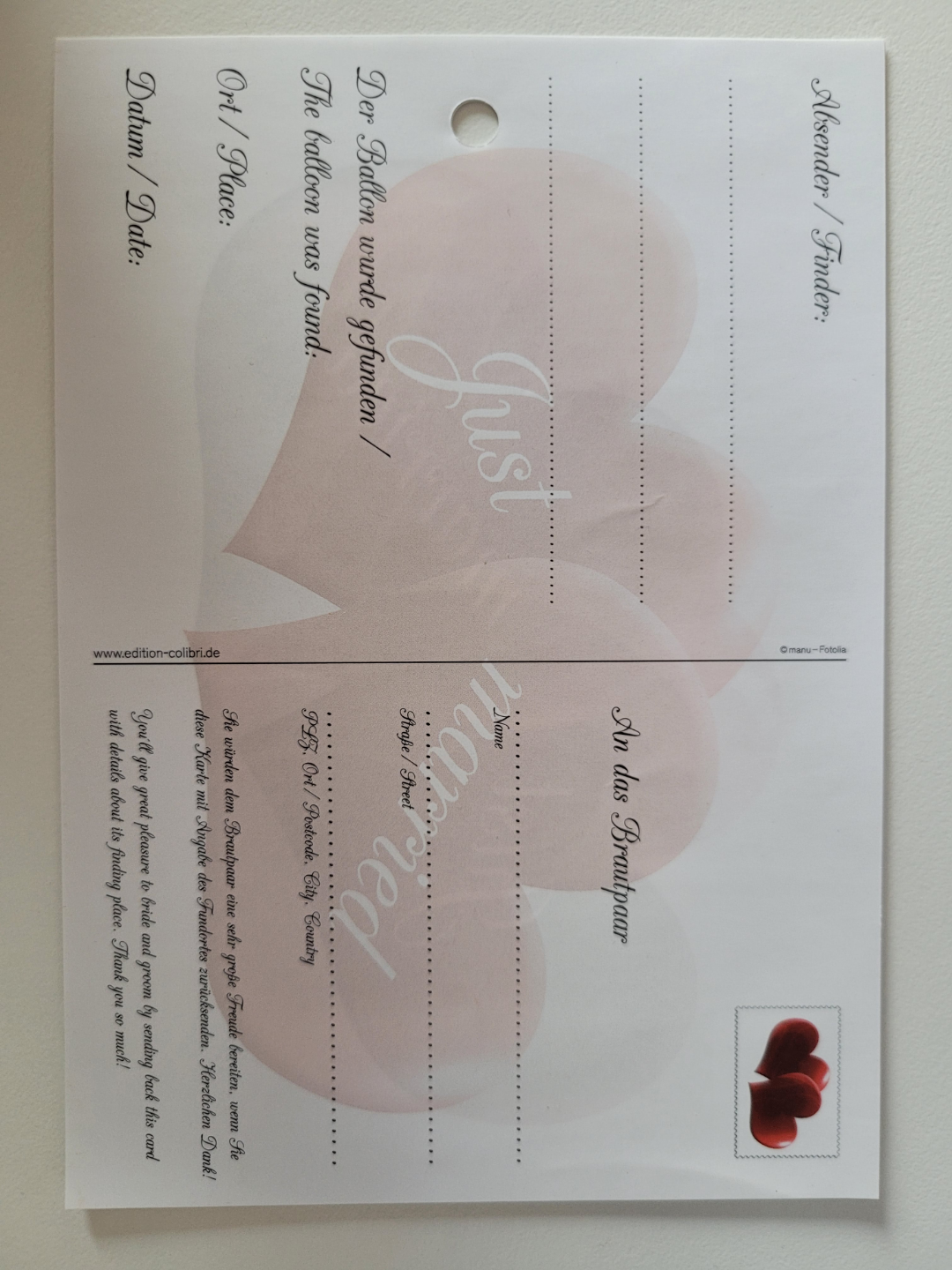 Just Married postcards - photo 3