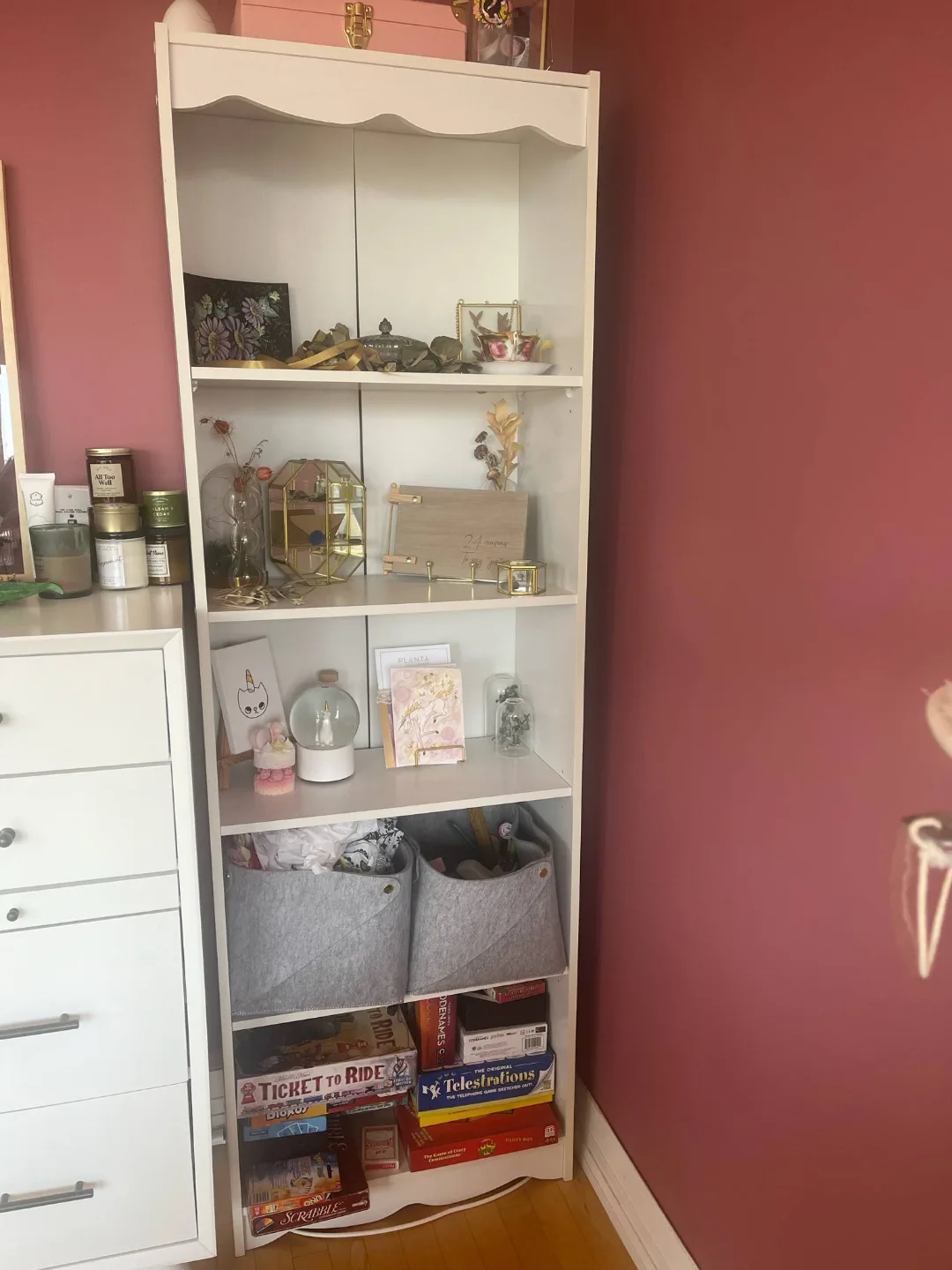 White, 72 inch, 5-shelf bookcase, requires truck or SUV image indicator(2)