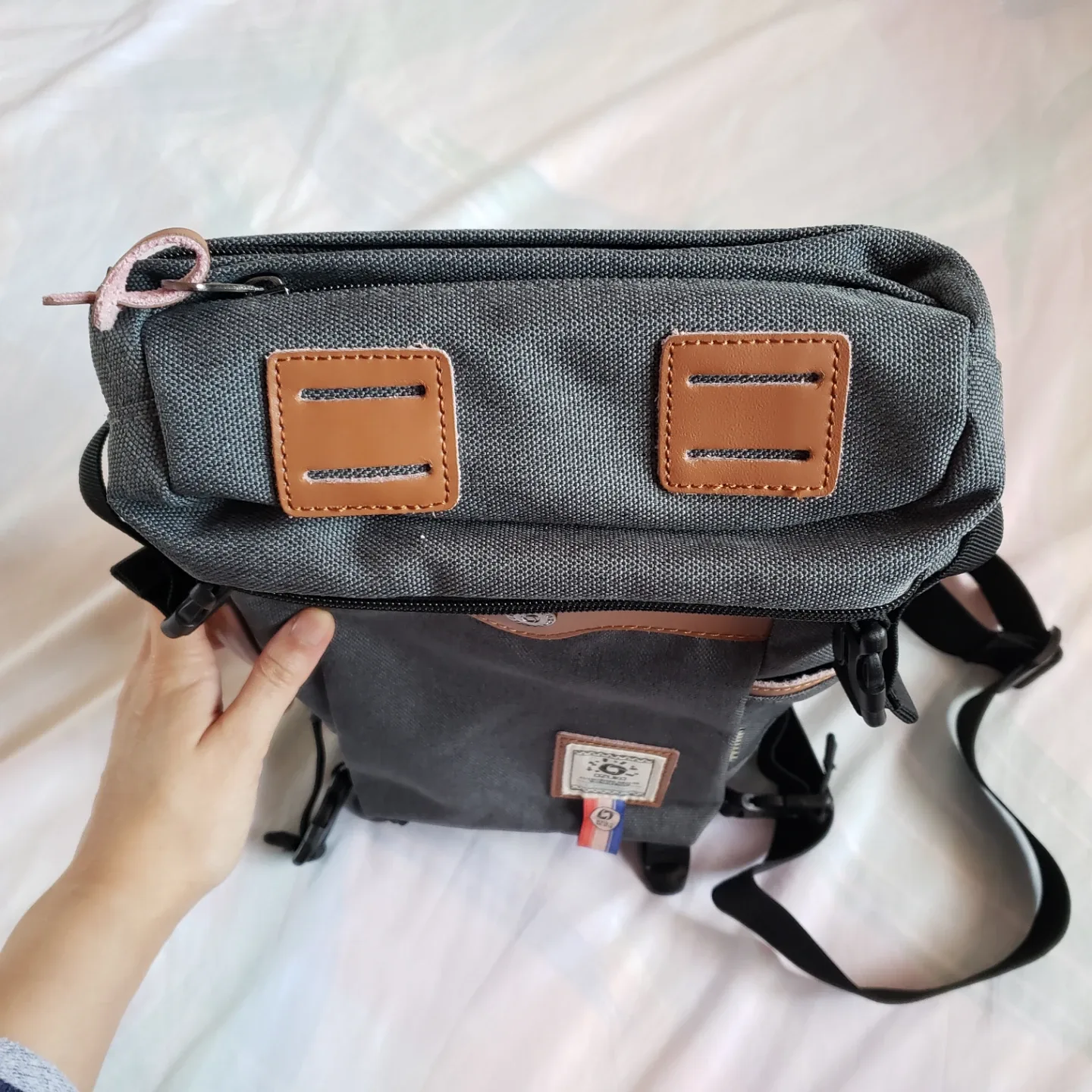 OZUKO Canvas Sling Bag image indicator(5)