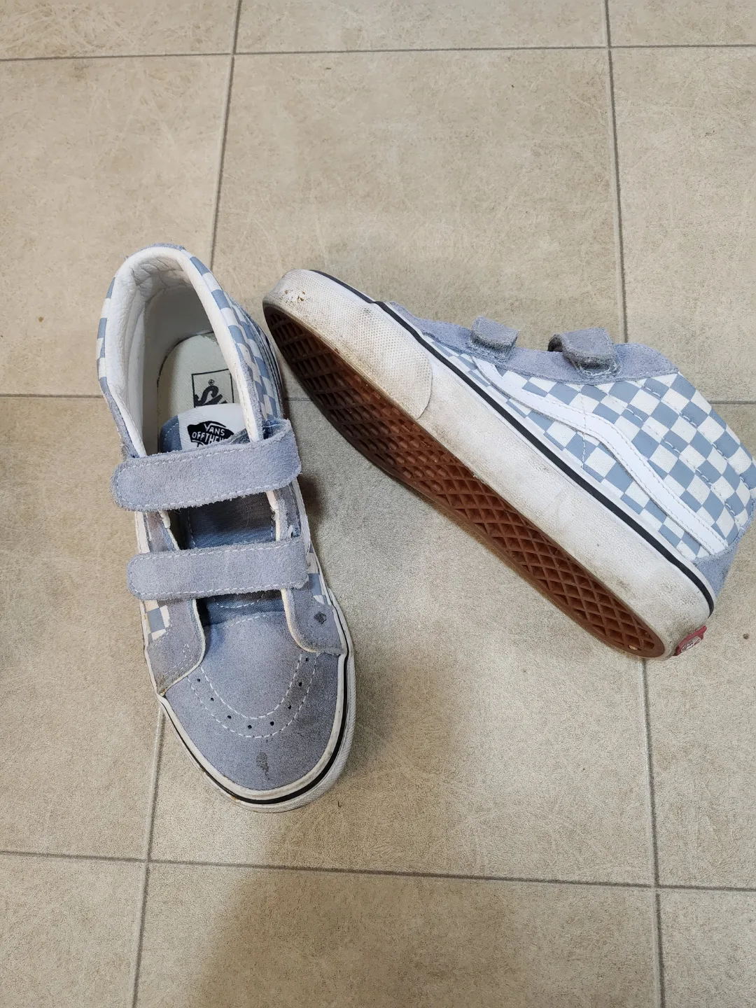 Vans Kids Checkerboard Velcro Sneakers thumbnail