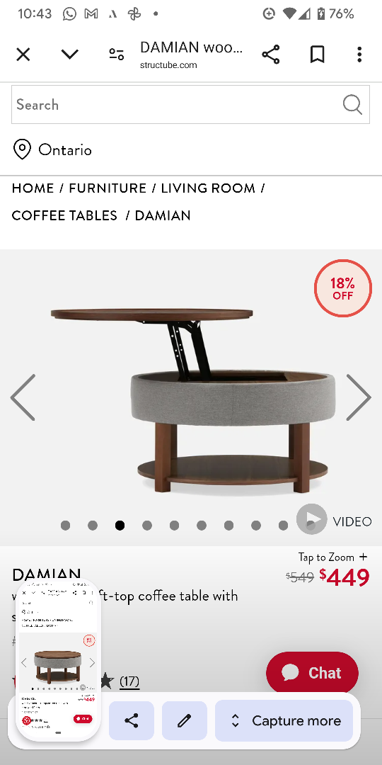 beautiful wood structube coffee table obo - photo 5