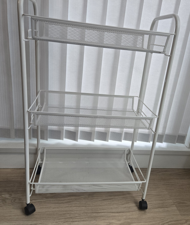 IKEA HORNAVAN 3-Tier Rolling Cart - White - photo 2