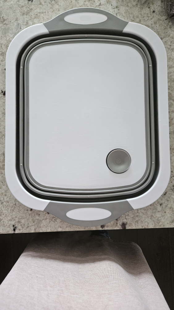 Collapsible Washing Basket with Cutting Board