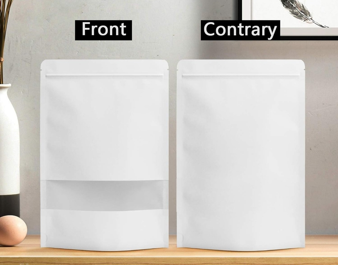 Bulk lot of 100 stand-up pouches with window