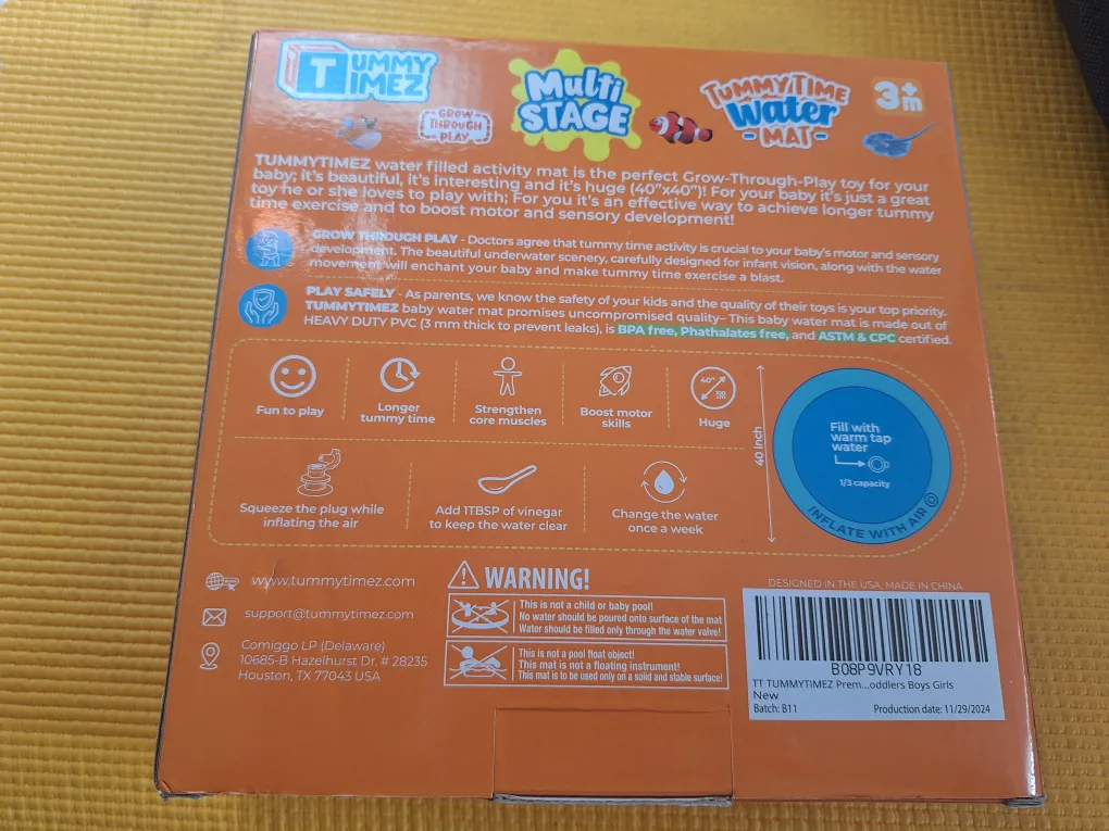 TUMMYTIMEZ  Tummy Time Water Mat Multi-Stage Activity Center image indicator(2)