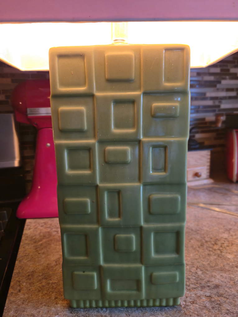 💚Pair of Mid-Century Modern Green Table Lamps - photo 3