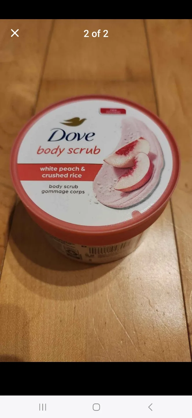 Dove White Peach & Crushed Rice Body Scrub (Brand New) image indicator(2)