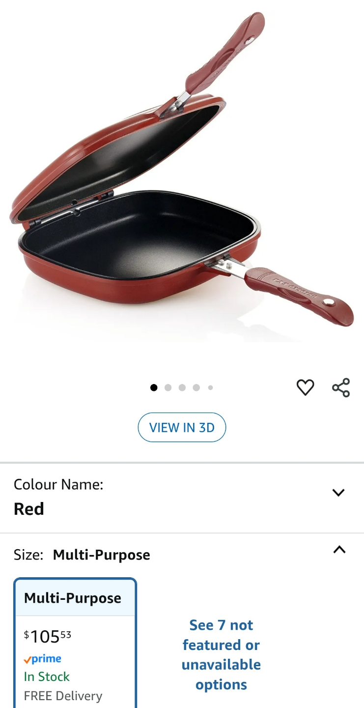 Happycall Double Sided Frying Pan - Red - photo 2